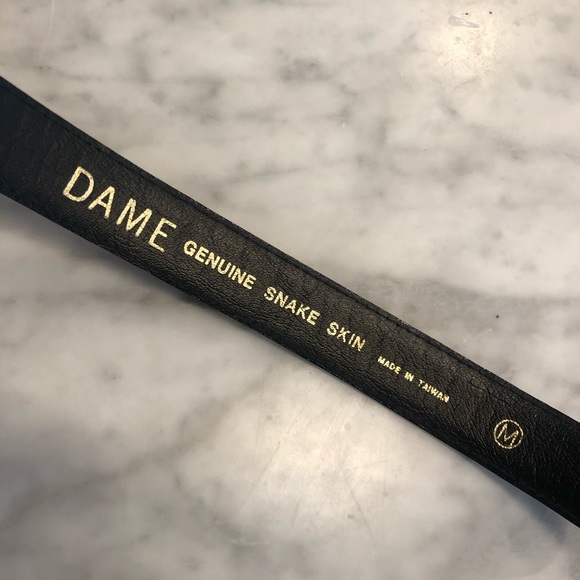 Like-New DAME Genuine Snakeskin Belt, Size M main image 6